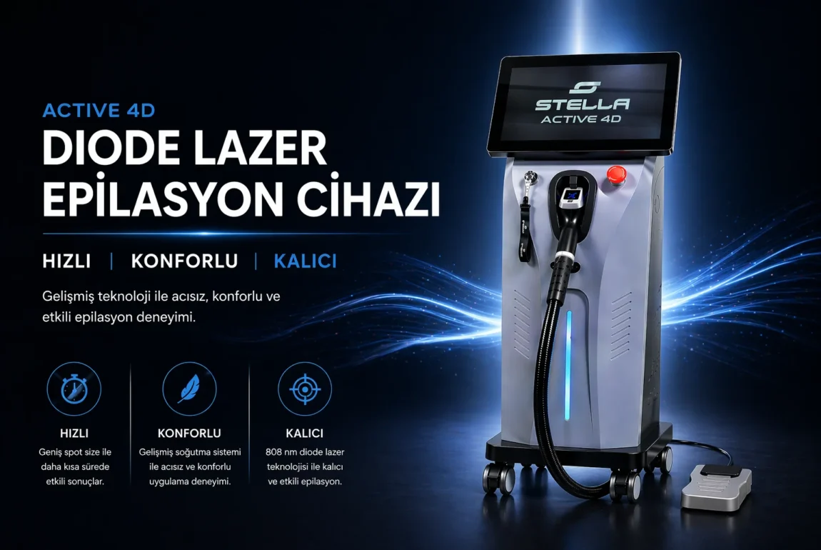 active 4d diode lazer epilasyon cihazi ile hizli