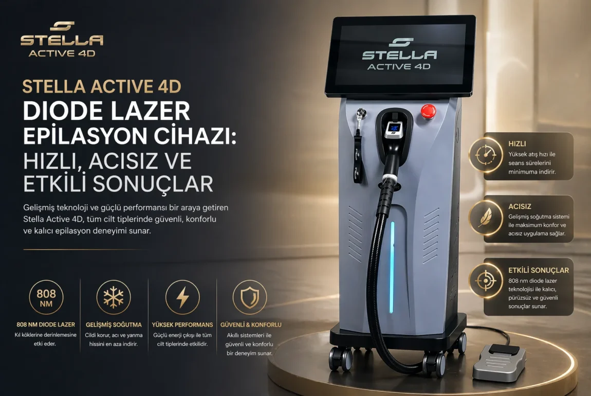 stelle active 4d diode lazer epilasyon cihazi hizli acisiz ve etkili sonuclar